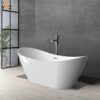 1 Sky Freestanding Acrylic Bathtub Crescent Shaped Glossy White (59''/67'')
