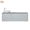 1 Bova Floating Vanity Single Vessel Sink with White Countertop (63''/71'')