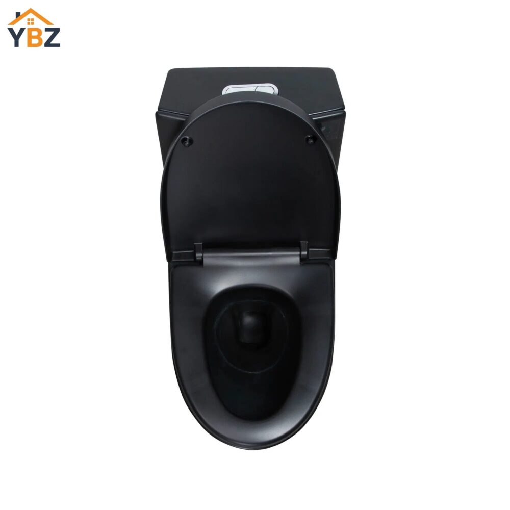 10 Glossy White One-Piece Ceramic Toilet 1.1/1.6 GPF Dual Flush with Soft Close Seat Close Seat 4 colors to choose from