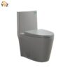 11 Glossy White One-Piece Ceramic Toilet 1.1/1.6 GPF Dual Flush with Soft Close Seat Close Seat 4 colors to choose from