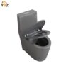 14 Glossy White One-Piece Ceramic Toilet 1.1/1.6 GPF Dual Flush with Soft Close Seat Close Seat 4 colors to choose from