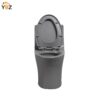 Light Grey Siphonic 1.6 GPF Dual Flush Ceramic One-Piece Toilet with Soft Close Seat 3 colors to choose from