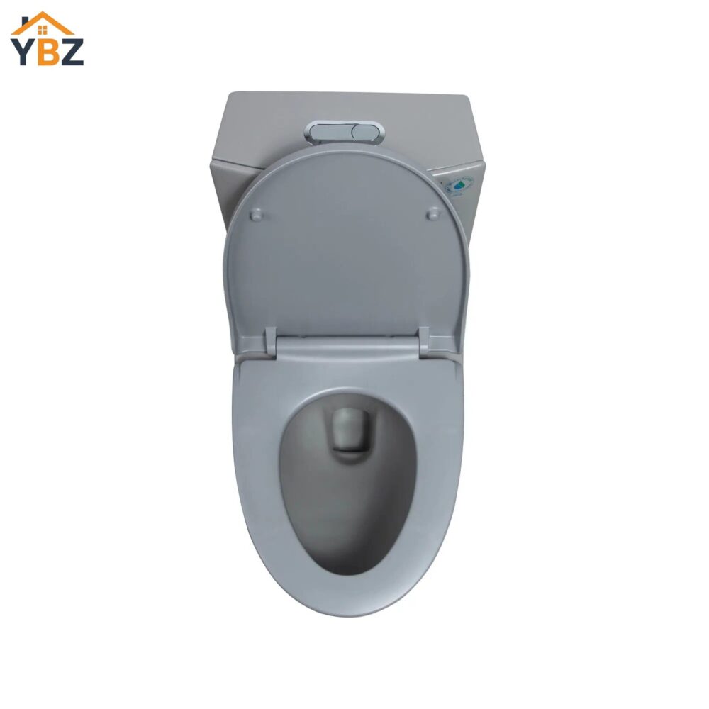 15 Glossy White One-Piece Ceramic Toilet 1.1/1.6 GPF Dual Flush with Soft Close Seat Close Seat 4 colors to choose from