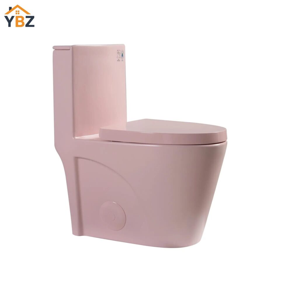 16 Glossy White One-Piece Ceramic Toilet 1.1/1.6 GPF Dual Flush with Soft Close Seat Close Seat 4 colors to choose from