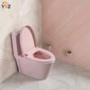 17 Glossy White One-Piece Ceramic Toilet 1.1/1.6 GPF Dual Flush with Soft Close Seat Close Seat 4 colors to choose from