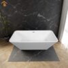 2 Harmony Freestanding Acrylic Bathtub 59"/67" Glossy White Soaking Tub