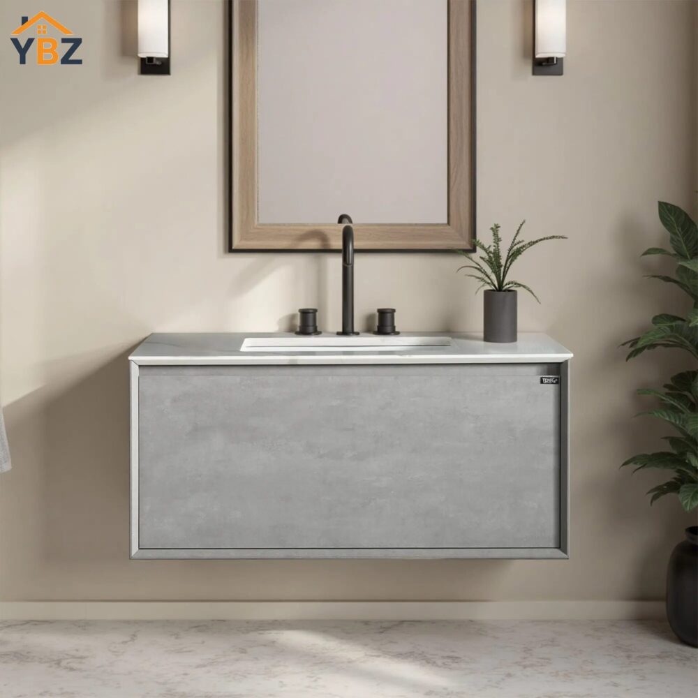 Freda 40'' Floating Vanity Single Sink with Ceramic Countertop