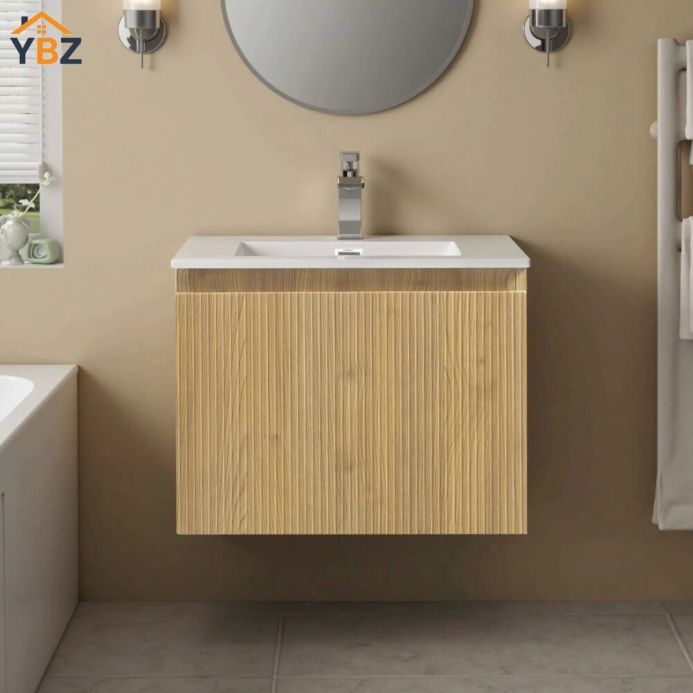 Liner 24''36''48''Floating Single Vanity with White Resin Top