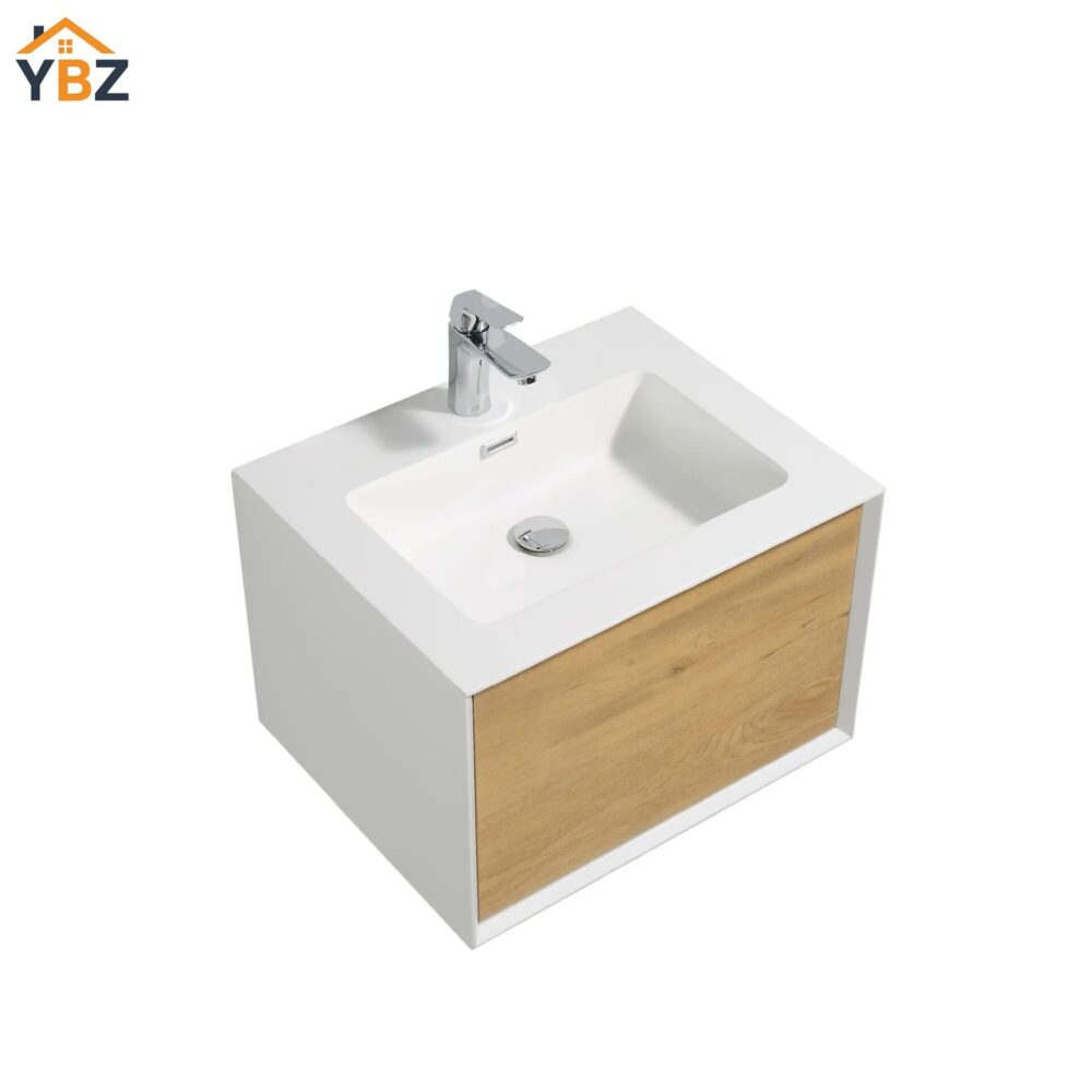 Furla 24"30"36" Floating Bathroom Single Vanity with White Integrated Resin Sink