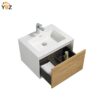 Furla 24"30"36" Floating Bathroom Single Vanity with White Integrated Resin Sink