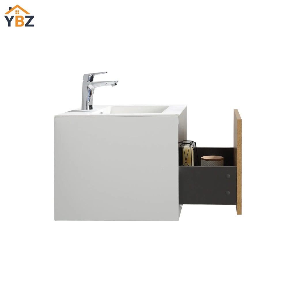 Furla 24"30"36" Floating Bathroom Single Vanity with White Integrated Resin Sink
