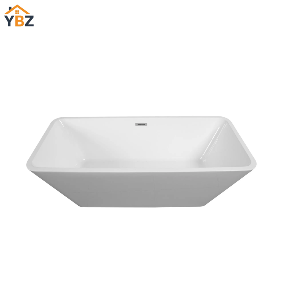 3 Harmony Freestanding Acrylic Bathtub 59"/67" Glossy White Soaking Tub