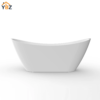 3 Sky Freestanding Acrylic Bathtub Crescent Shaped Glossy White (59''/67'')