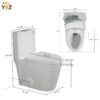 3 Glossy White One-Piece Ceramic Toilet 1.1/1.6 GPF Dual Flush with Soft Close Seat Close Seat 4 colors to choose from