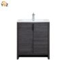 30 Evana 24''30''40''48''60'' Leached Oak Freestanding Bathroom Vanity with White Single Sink