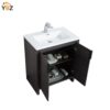 301 Evana 24''30''40''48''60'' Leached Oak Freestanding Bathroom Vanity with White Single Sink