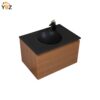 303 Simon 30''48''65'' Floating Bathroom Vanity with Single Matte Black Quartz Sink
