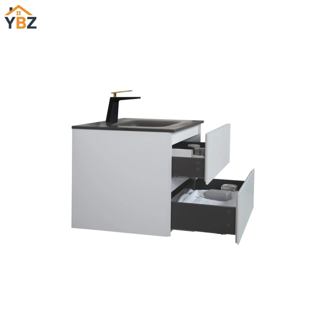 305 Emily 30" Floating Bathroom Vanity with Black Quartz Sands Countertop