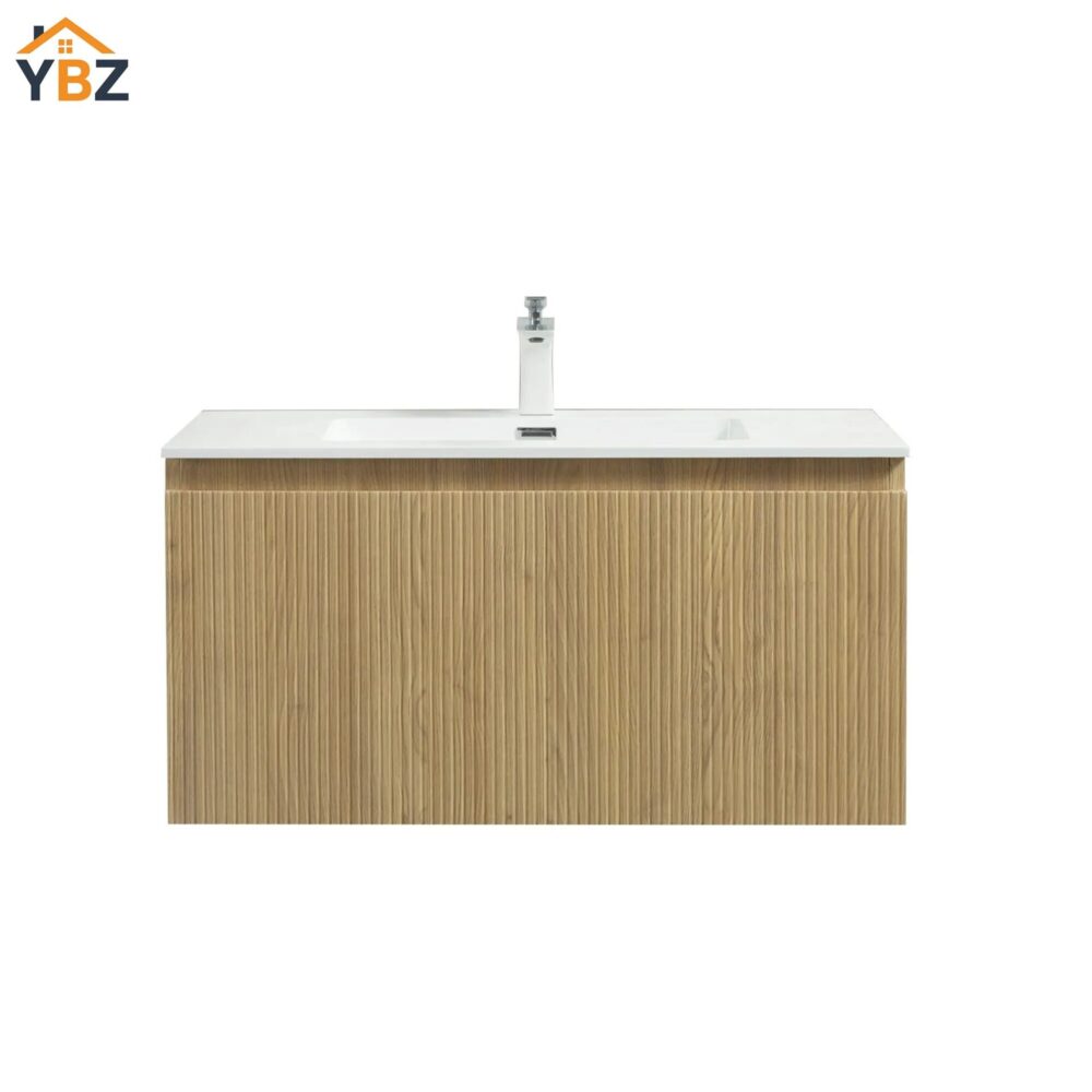 Liner 24''36''48''Floating Single Vanity with White Resin Top