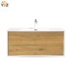Furla 24"30"36" Floating Bathroom Single Vanity with White Integrated Resin Sink