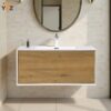 Furla 24"30"36" Floating Bathroom Single Vanity with White Integrated Resin Sink