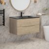 Combo 24'' 32''36''48''Floating Single Vanity with Matte Black Countertop