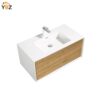 Furla 24"30"36" Floating Bathroom Single Vanity with White Integrated Resin Sink