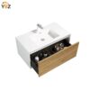 Furla 24"30"36" Floating Bathroom Single Vanity with White Integrated Resin Sink