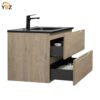 Combo 24'' 32''36''48''Floating Single Vanity with Matte Black Countertop