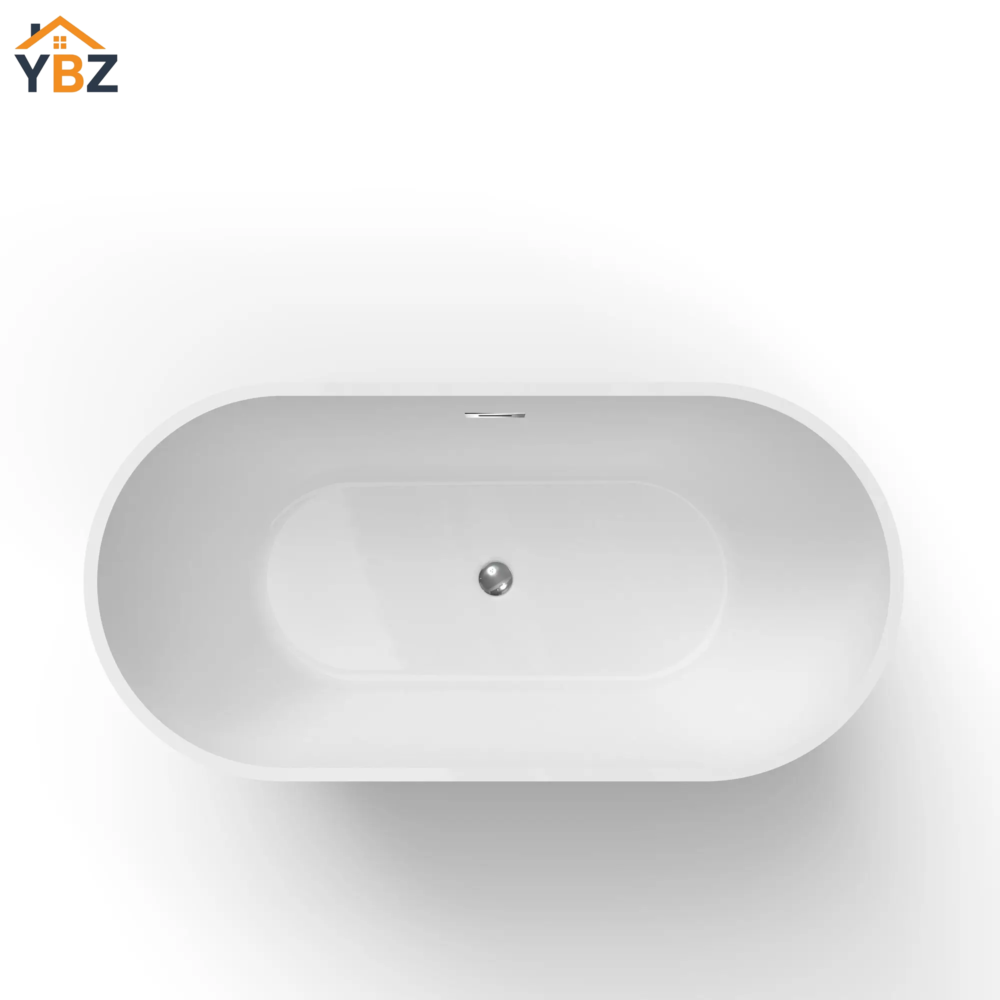 4 Flora Modern Acrylic Freestanding Bathtub Sleek Design (59''/67'')