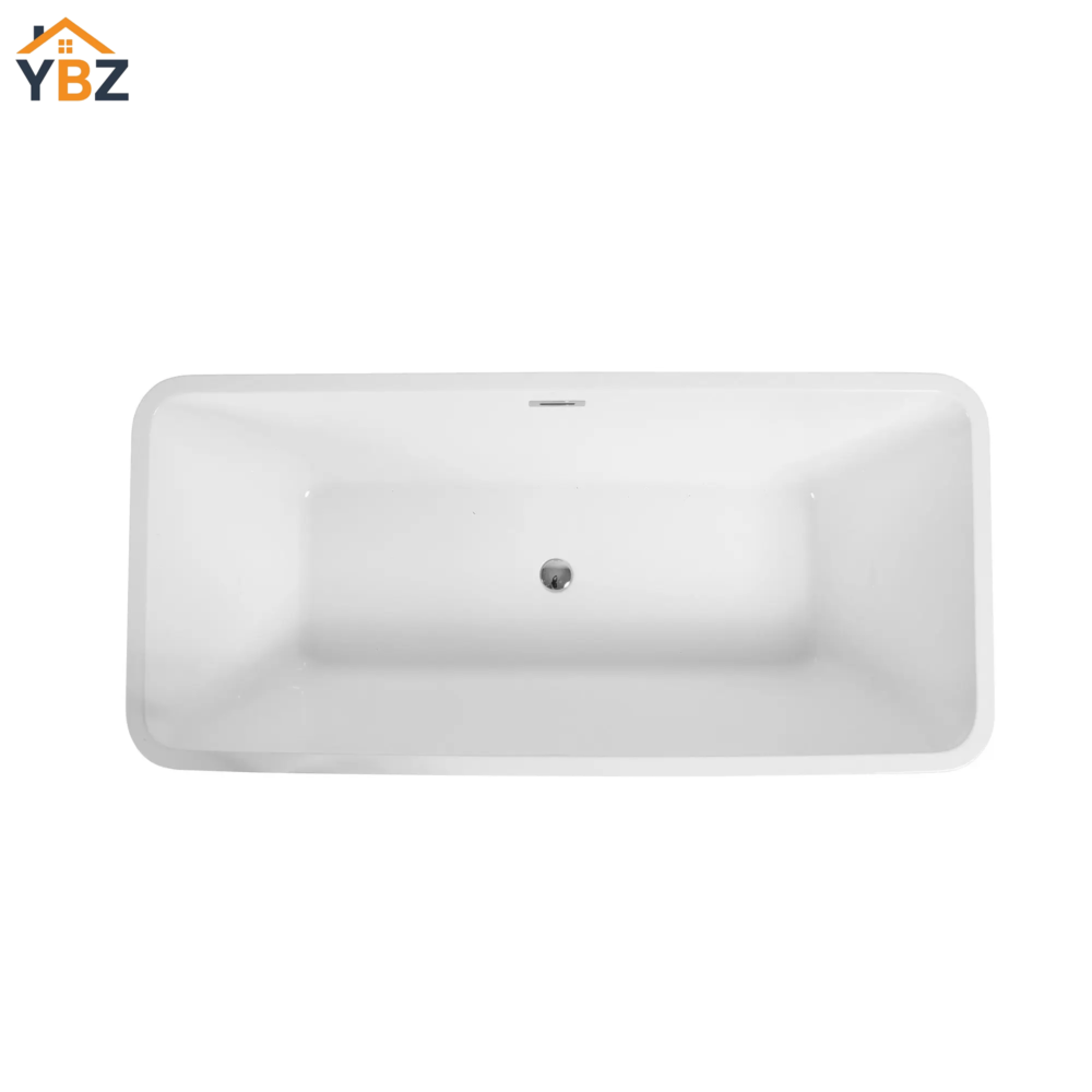 4 Harmony Freestanding Acrylic Bathtub 59"/67" Glossy White Soaking Tub