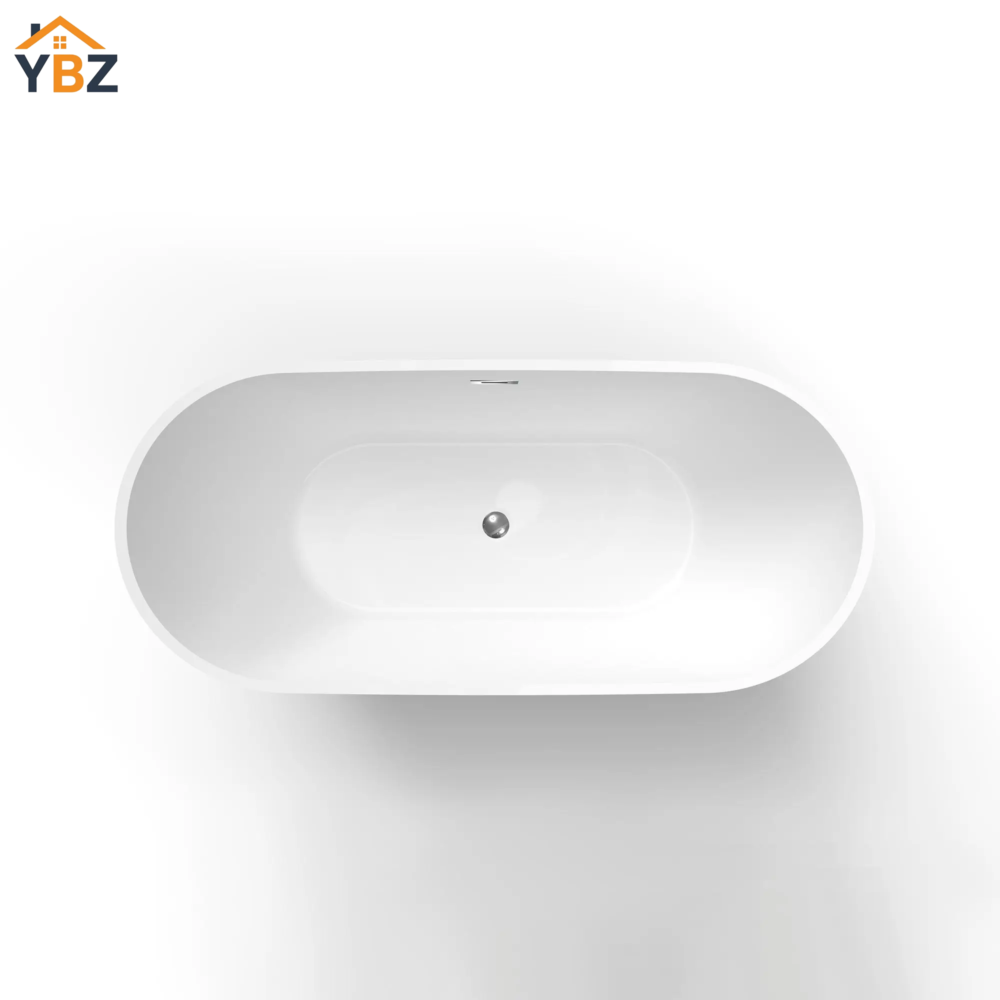 4 Sky Freestanding Acrylic Bathtub Crescent Shaped Glossy White (59''/67'')