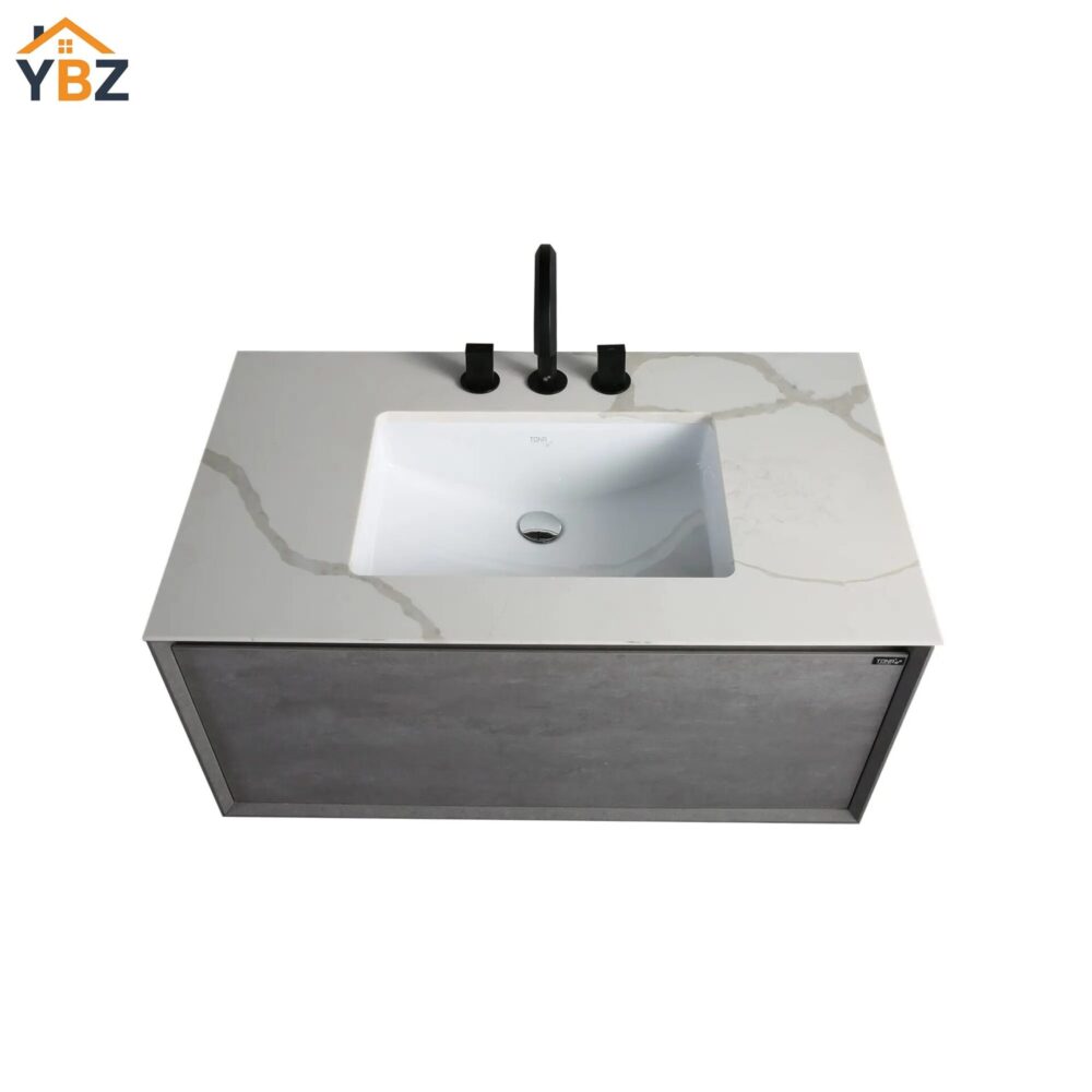 Freda 40'' Floating Vanity Single Sink with Ceramic Countertop