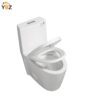 4 Glossy White One-Piece Ceramic Toilet 1.1/1.6 GPF Dual Flush with Soft Close Seat Close Seat 4 colors to choose from