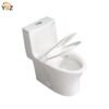 Light Grey Siphonic 1.6 GPF Dual Flush Ceramic One-Piece Toilet with Soft Close Seat 3 colors to choose from