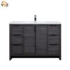 40 Evana 24''30''40''48''60'' Leached Oak Freestanding Bathroom Vanity with White Single Sink