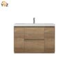 Angela-T 24'' 30''36''48”60”72” Single Sink Bathroom Vanity with White Countertop in Natural Oak