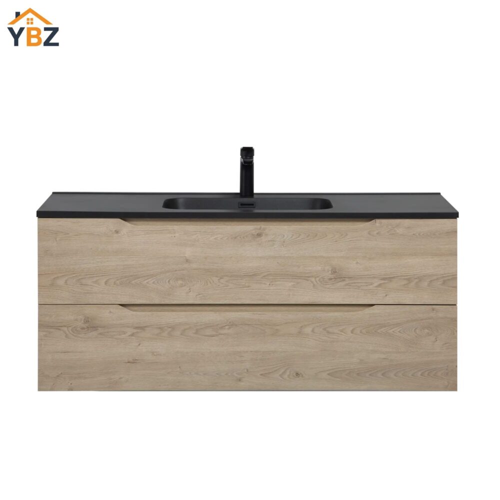 Combo 24'' 32''36''48''Floating Single Vanity with Matte Black Countertop