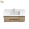 482 Angela 24''30''36''48''60'' Floating Single Vanity in Andean Oak texture with White Countertop