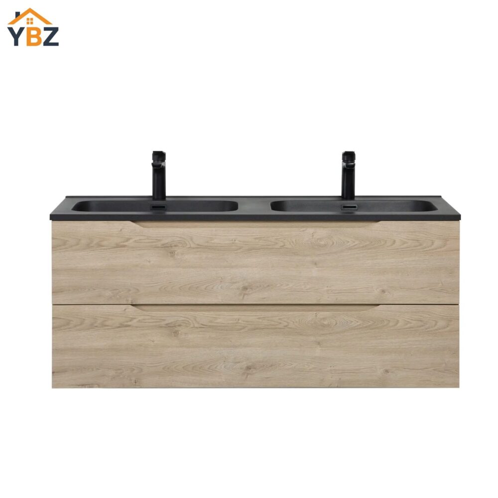 Combo 24'' 32''36''48''Floating Single Vanity with Matte Black Countertop