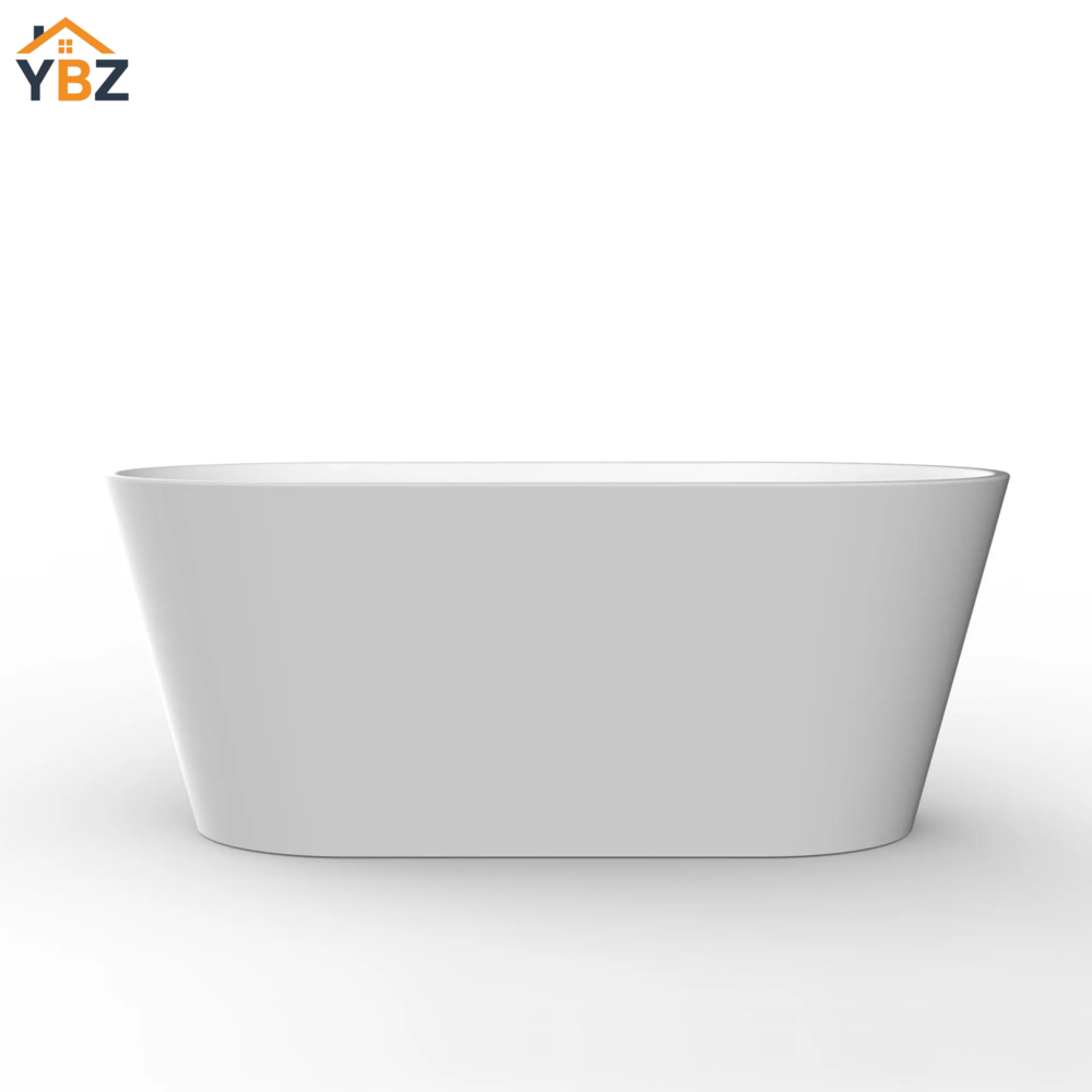 Skysea Glossy White Freestanding Oval Acrylic Bathtub(59"-67")