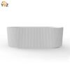 5 Harp Freestanding Acrylic Bathtub with Unique Ribbed Design 59''/67''