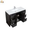 5 Evana 24''30''40''48''60'' Leached Oak Freestanding Bathroom Vanity with White Single Sink
