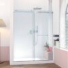66 Frameless Double Sliding Shower Door S06