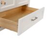 7 30'' Solid Wood Single Sink Bathroom Vanity with Marble Countertop,Three colors to choose from