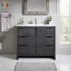 8 Evana 24''30''40''48''60'' Leached Oak Freestanding Bathroom Vanity with White Single Sink