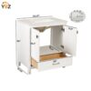 8 30'' Solid Wood Single Sink Bathroom Vanity with Marble Countertop,Three colors to choose from
