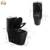 8 Glossy White One-Piece Ceramic Toilet 1.1/1.6 GPF Dual Flush with Soft Close Seat Close Seat 4 colors to choose from