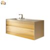 9 Bosco 48'' Floating Vanity Single Sink with White Porcelain Countertop