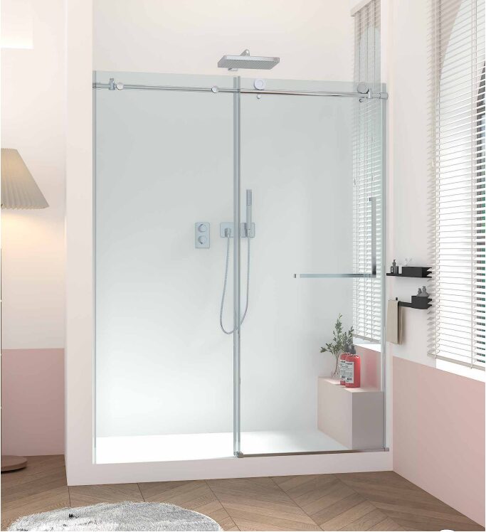 Frameless Double Sliding Shower Door S02B